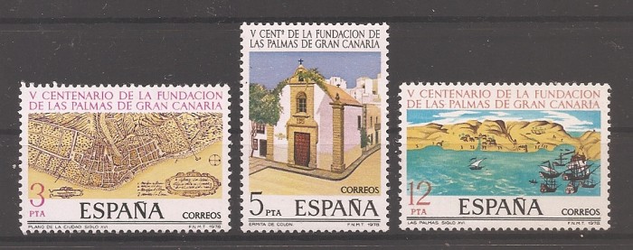 Spania 1978 - Cea de-a 50-a aniversare a Las Palmas de Gran Canaria, MNH