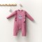 Salopeta cu volanase pentru bebelusi Monster, Tongs baby (Culoare: Gri, Marime: 3-6 Luni)