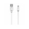 Cablu USB 2.0 - micro USB 1m alb Allocacoc