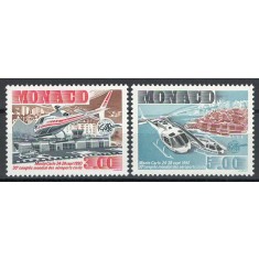 Monaco 1990 Mi 1973/74 MNH - Congresul Int al Asociației Aeroporturilor Civile