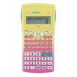 Calculator Stiintific Milan, 12 Digits, 240 de Functii, Carcasa de Protectie, Roz/Galben, Calculatoare Stiintifice, Calculator Stiintific, Calculator