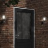 VidaXL Lămpi exterioare de perete cu senzori, 2 buc., negru, oțel inox