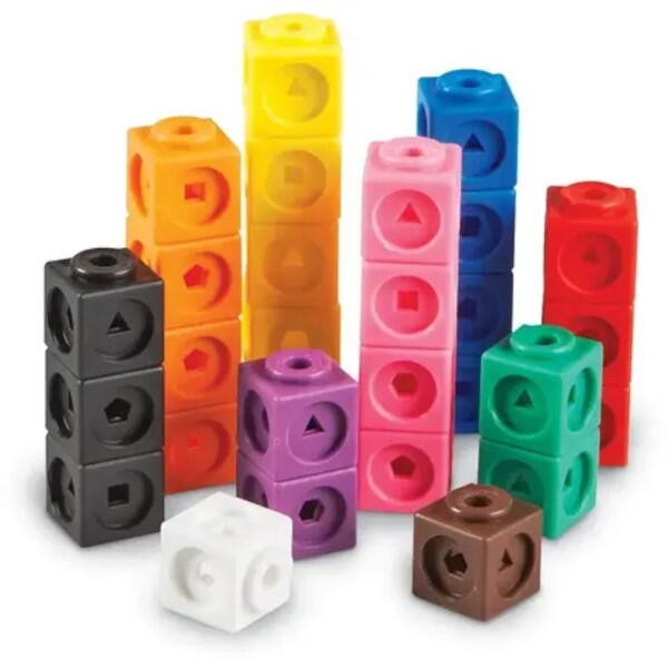 Set 100 cuburi interconectabile MathLink pentru matematica si constructie