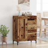 vidaXL Bufet cu sertar Lemn vechi 69.5 x 34 x 90 cm Lemn compozit 881627