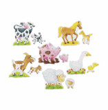 Puzzle carton - Animale de ferma, 27 piese, Goki