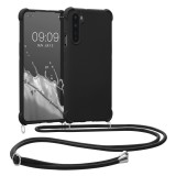 Husa pentru OnePlus Nord, Silicon, Negru, 55677.01, Textil, Carcasa, Kwmobile