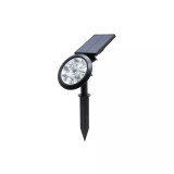 Lampa solara pentru gradina, Verk Group, 9 x LED 5050 RGBW, 5.5 V, 7 culori, unghi reglabil, 12.5x42 cm