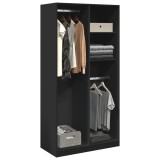 Gossi sifonier, negru, 100 x 50 x 200 cm, pal