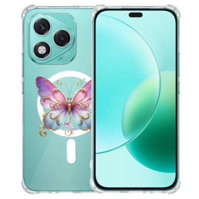 Husa antisoc pentru honor 400 lite - airbag magsafe, 4 col&amp;Egrave;uri ranforsate, c30 - butterflies foto