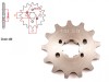 Pinion Transmisie Fata Moto Revo 420 13T, Dinte 14/17mm, Grosime 5.9mm