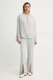 The Sleeper pijama femei, culoarea gri, LSSP03P011M