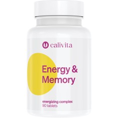 Energy &amp; Memory Energizant Natural cu Cafeină Naturală din Guarana, Lecitină, Vitamine, Minerale şi Antioxidanţi (90 tablete) - Calivita