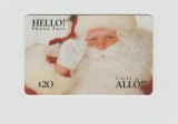 bnk card Canada - Hello ! - Hello! Phone Pass - Noel - Saint Nicholas - Papa Noel - Col:CA-PRE-HEL-0004B