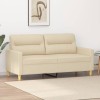 VidaXL Canapea cu 2 locuri, crem, 140 cm, material textil 359237