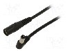 Cablu alimentare DC, DC 5,5/2,5 mufa, DC 5,5/2,5 soclu, negru, 2m, WEST POL - A25-C25-T050-200BK