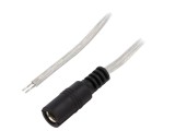 Cablu Alimentare 2x0,5mm2 cu Mufă DC 5,5/2,5 Transparentă