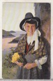 bnk cp Tara Galilor - Fata in costum traditional - circulata