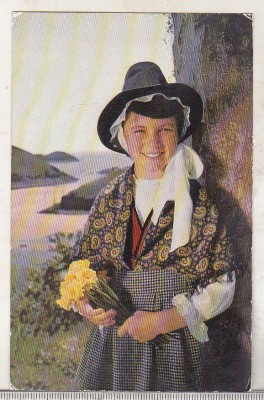 bnk cp Tara Galilor - Fata in costum traditional - circulata foto
