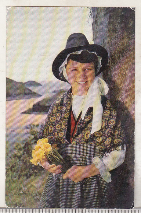 bnk cp Tara Galilor - Fata in costum traditional - circulata