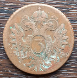 (M1983) MONEDA AUSTRIA - 3 KREUZER 1799, LIT. B, MONETARIA KREMNICA, RARA, Europa, Cupru (arama)
