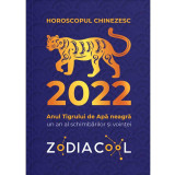 Carte Horoscop Chinezesc si Feng Shui 2022, anul Tigrului de Apa neagra, previziuni lunare si amulete 12 zodii chinezesti, format A5, color, 98 pag