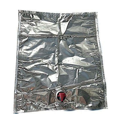 Punga de uz alimentar pentru lichide, vin, sucuri, bag-in-box BMH, capacitate 2 L, metalizata, cu robinet, BIB foto