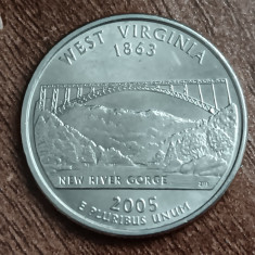 M3 C50 - Quarter dollar - sfert dolar - 2005 - West Virginia - D - America USA
