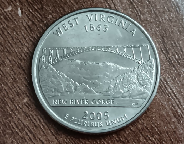 M3 C50 - Quarter dollar - sfert dolar - 2005 - West Virginia - P - America USA
