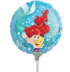 Balon Mini Folie Ariel Dream Big - 23 cm, umflat + bat si rozeta, Amscan 33939 foto