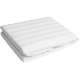 Cumpara ieftin Cearsaf Pat cu Elastic Damasc Alb 90x200 cm, Bumbac Egiptean, Dunga 2 cm, 185 g/mp, Fabricat in Romania