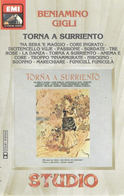 Caseta Beniamino Gigli &amp;lrm;&amp;ndash; Torna A Surriento (Lirica Vol. 2), originala foto
