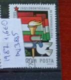 TS21 - Timbre serie Ungaria - Magyar posta 1987 Mi3558