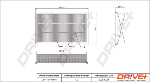 Dr!ve+ DP1110.10.0081 Filtru aer