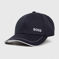 BOSS șapcă de baseball din bumbac GREEN culoarea bleumarin, uni 50492716