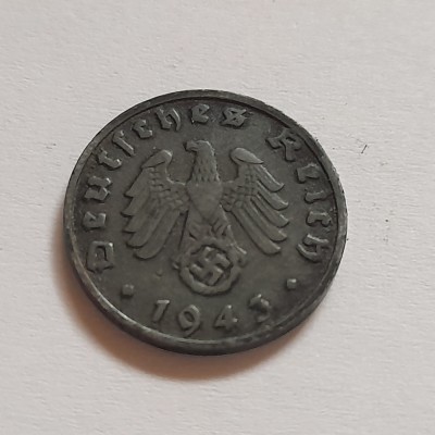 Germania Nazistă 1 reichspfennig 1943 B (Viena) foto