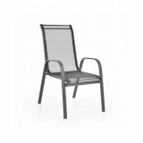 Scaun pentru gradina si terasa HECHT Ekonomy Chair, structura din otel-aluminiu, greutate maxima suportata 120 kg, 55 x 76 x 96 cm