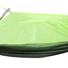 Hamac de Camping Dublu (2 persoane), 200 x 100 cm + Plasa de tantari, culoare Verde