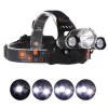 Lanterna puternica de cap T6, 3 LED, 4 Functii iluminare, Stroboscop, 2 x Acumulatori inclusi