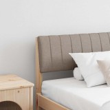 vidaXL Tăblie tapițată Gri taupe 200 cm Lemn de pin masiv 879212