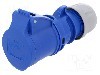 Conector alimentare AC, IEC 60309, IP44, 16A, 230V AC, 3 pini, PCE - 213-6