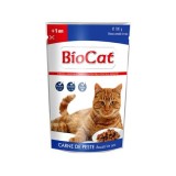 HRANA UMEDA PENTRU PISICI BIOCAT PLIC PESTE IN SOS 100G