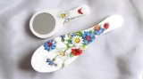 set perie de par si oglinda cu maci , albastrele si margarete 32193