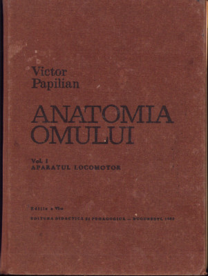 HST C6278 Anatomia omului Aparatul locomotor Papilian volumul I 1982 foto