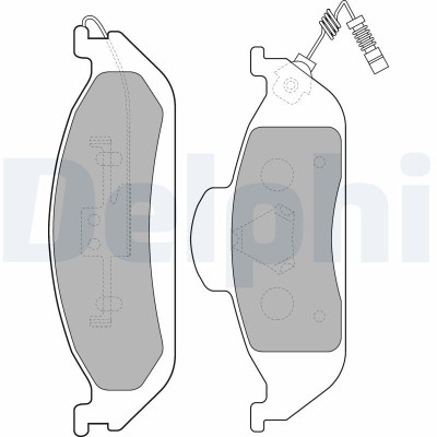 DELPHI LP1299 set placute frana,frana disc foto