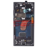 LCD+Touchscreen cu Rama Samsung Galaxy S23 Ultra / S918 BLACK OLED DIMENSIUNE REDUSA