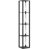 HOMCOM Lampă de Podea cu 4 Rafturi și 3 Luminozități Reglabile 29x29x163cm Negru | Aosom Romania