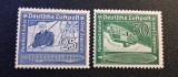 Germania (Deutsches Reich 1938) Seria Completă Poșta Aeriană Zeppelin "Centenarul Graf Zeppelin" (25Pf &amp; 50Pf) (Cu Șarnieră) CLK1
