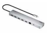 Docking station ATEN UH3240-AT, USB tip-C, 100W, argintiu, 2 ani garantie
