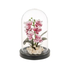 Floare artificiala Roz in cupola decorativa, 11.5x18 cm, ATU-082365 foto