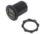 Voltmetru Digital 5-30V DC 1-15A Negru Alb